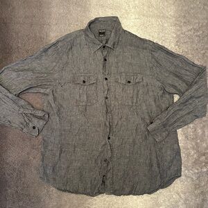 Todd Snyder Charcoal Casual Button-Down Shirt